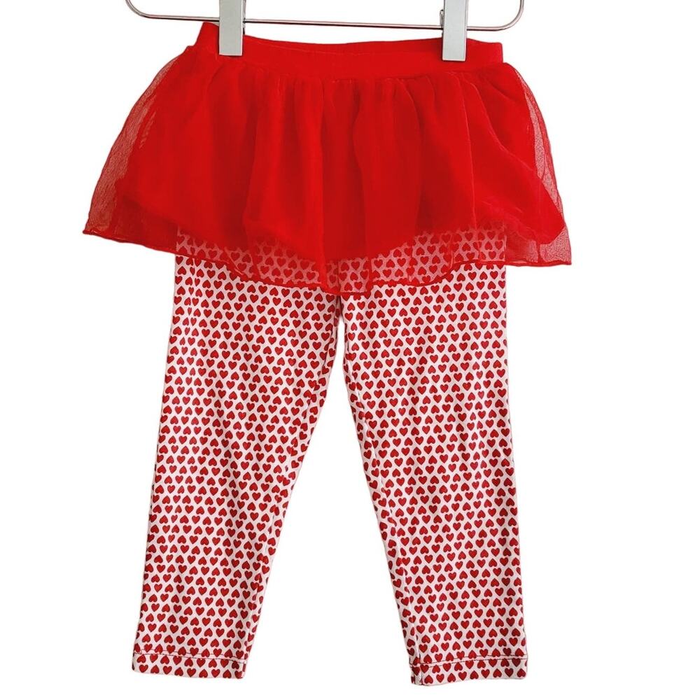 24M Carter's heart print leggings  tulle skirt